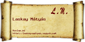 Laskay Mátyás névjegykártya